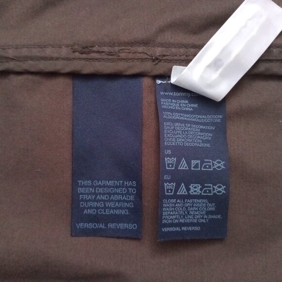 Vintage Tommy Hilfiger Army Green Cargo Snap Button Zip up Women’s Jacket Sz M* - Picture 4 of 7